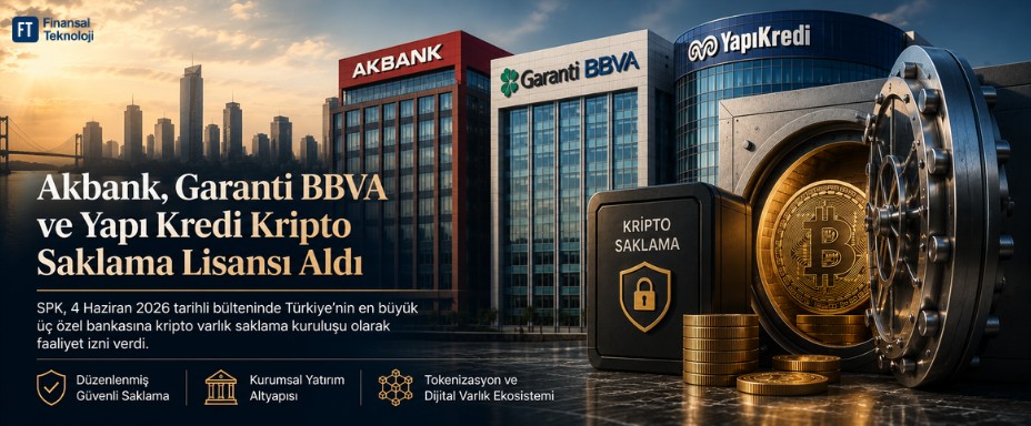 Akbank, Garanti BBVA ve Yapı Kredi’ye Kripto Varlık Saklama Lisansı